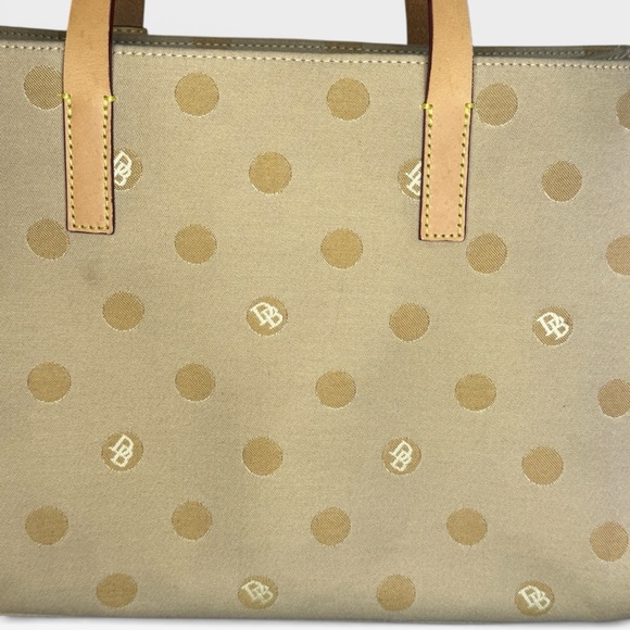 Dooney & Bourke Gold Polka Dot Tote - Picture 3 of 10